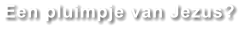Een pluimpje van Jezus?