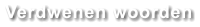 Verdwenen woorden